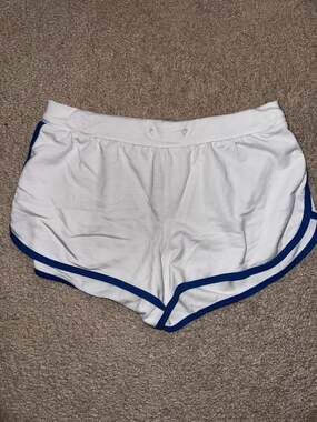 No Boundaries White and Blue Shorts Size Medium